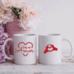 eres mi amor my valentine mug, coffee mug