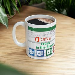 excel coffee mug - funny freak in the sheets mug - perfect office gift for spreadsheet lovers
