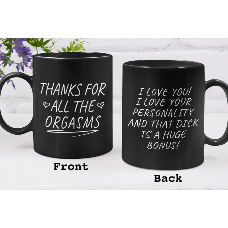 Fiance Gift For Him, Humorous Mug, Valentine Mug, The Perfect Way To Say Thanks For All The Orgasms Mug - Bluefink.jpg