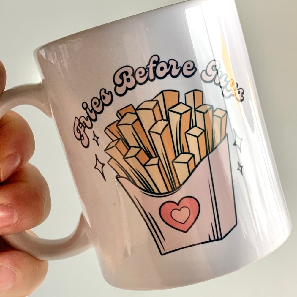 Fries Before Guys Mug Gifts for Valentine Day - Bluefink.jpg