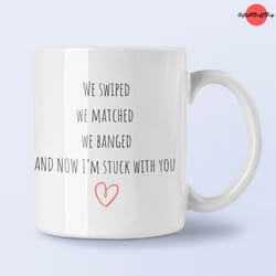 funny online dating tinder gift mug, internet dating, tinder, dating gift, gift for him, gift for her, valentines, boyfr