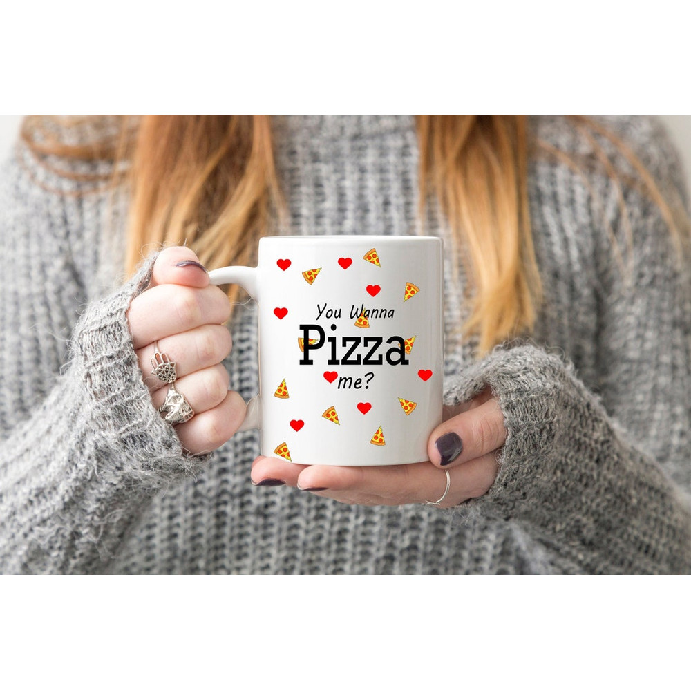 Funny Valentines Mug Gift with Quote You Wanna Pizza Me, Mug Gifts for Lover - Bluefink.jpg
