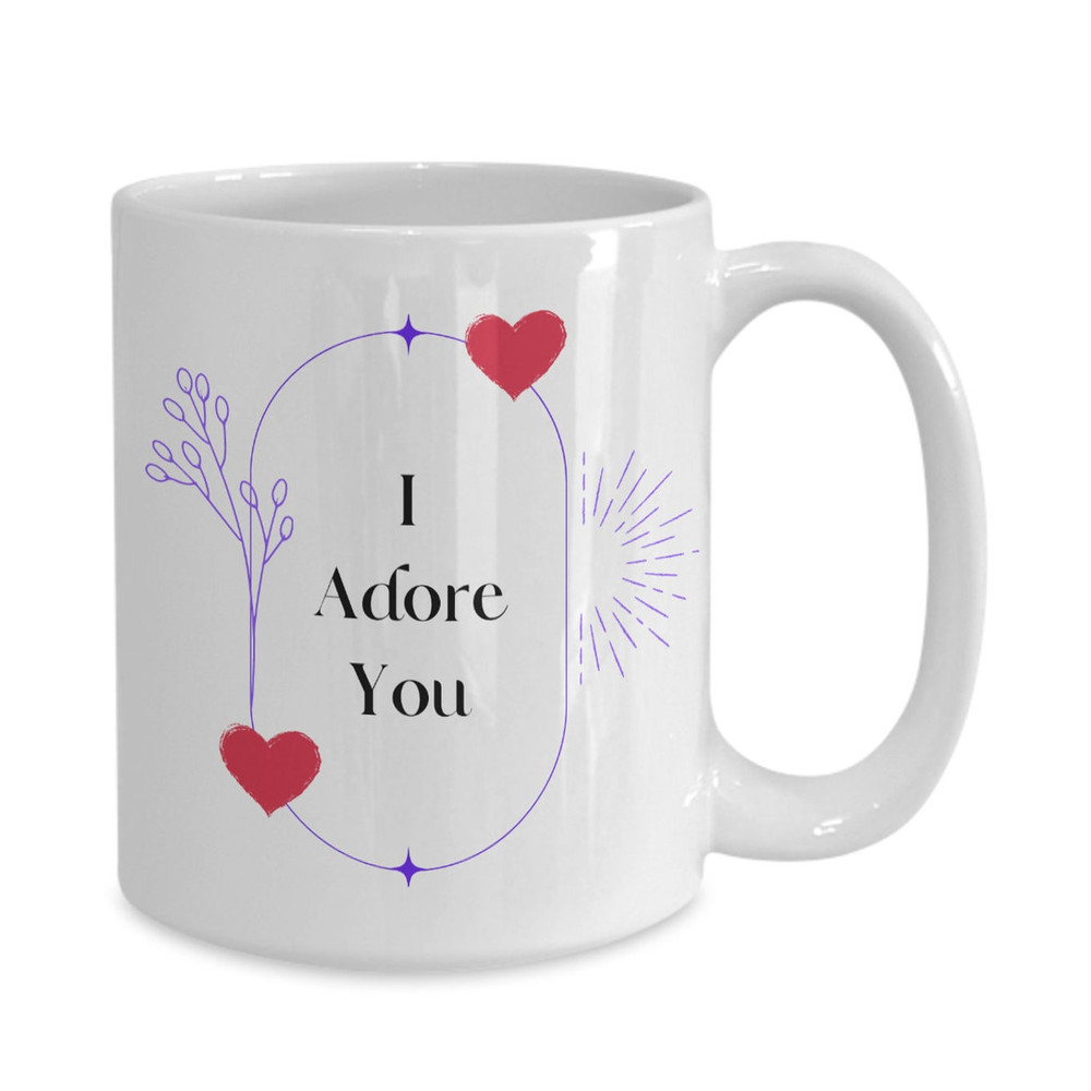 I Adore You Mug, Valentine's Mug, Love You Mug Valentine Gifts - Bluefink.jpg