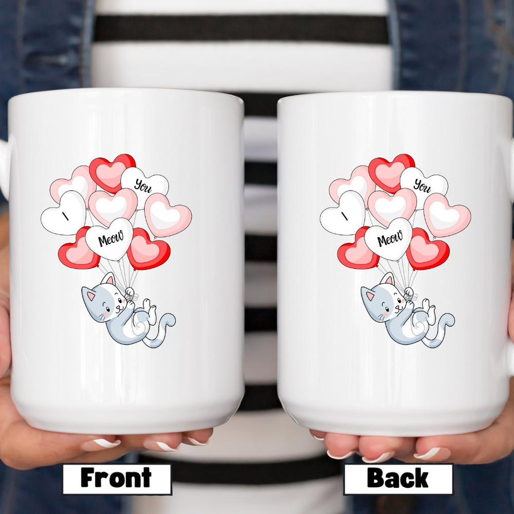 I Meow You, Cat Mug, Couples Gift, Unisex Gift, Cat Lovers, Valentines Day Gift, Large Mug, Couples Gifts - Bluefink.jpg