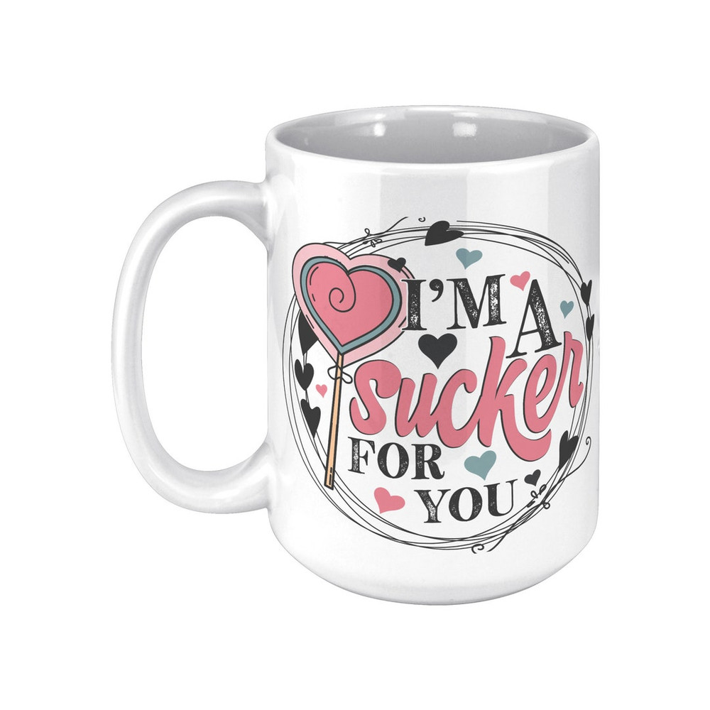Iand#39M A Sucker For You Valentines Coffee Mug, Free Shipping, Mug For Sweetheart, Valentines Mug - Bluefink.jpg