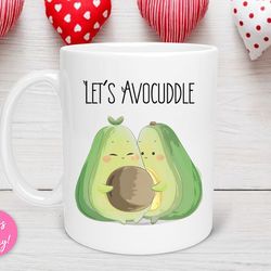 let s avocuddle valentine mug, valentine heart mug, love mug, valentines for her, valentine gift, i m all valentine mug