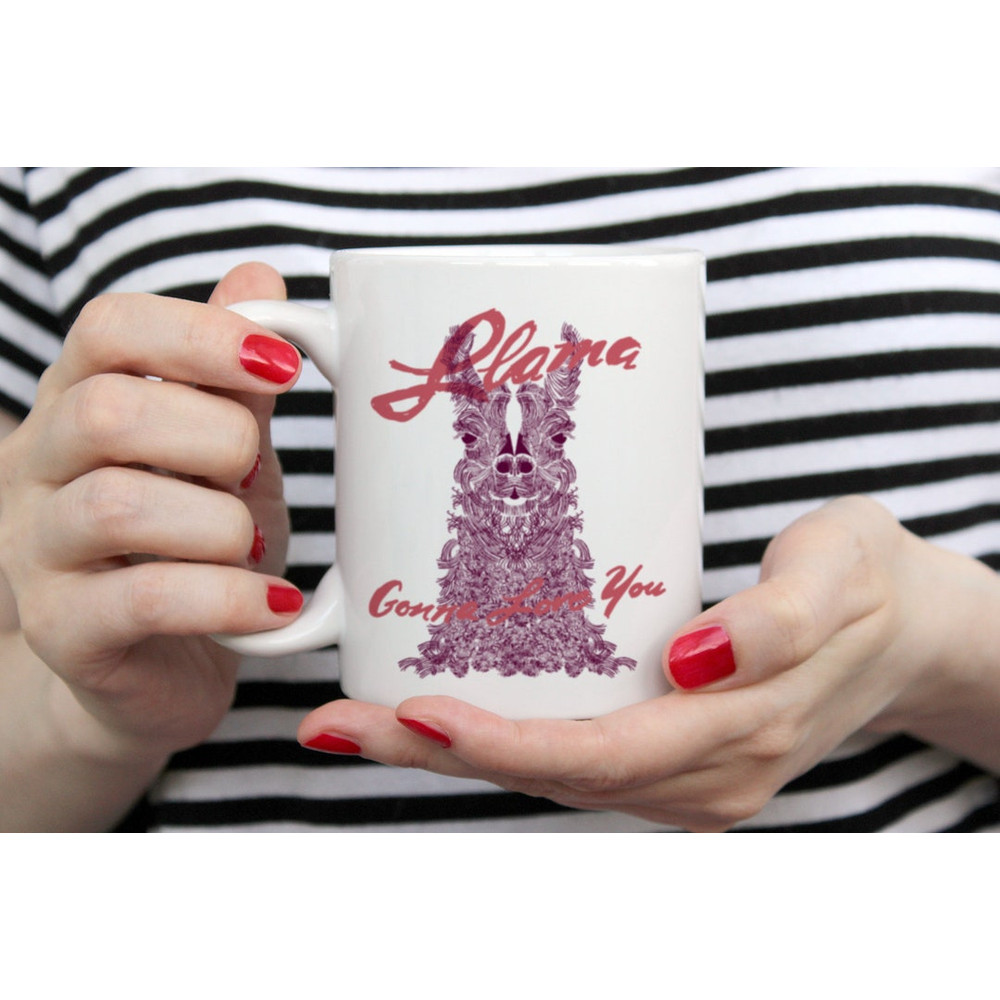Llama Gifts, Cute Llama Gifts, Llama Lover Gifts, Valentines Mug, Llama Coffee Mug, Llama Love, Llama Mug, Alpaca Gifts - Bluefink.jpg