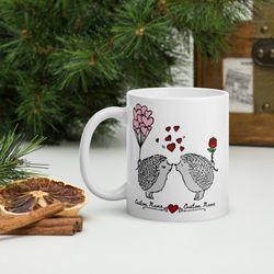 personalised cute valentine mug for him or her gift, anniversary christmas valentines day wedding occasion mug