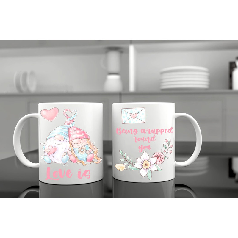 Personalised Gnome Valentines Mug, Happy Valentines Day, Valentines Gift For Her, Valentines Gift For Him - Bluefink.jpg