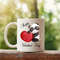 Personalised Valentines Mug Name Coffee Mug Garden, Fun Gift, Add Any Custom Name, Panda With Heart - Bluefink.jpg
