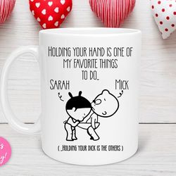 personalized couple mug, you are my favourite thing to do mug, romantic couple love gift, custom name mug, gift for her