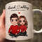 Personalized Portrait Couple Forever And Always Couple Mug, Custom New Couple First Valentine Mug Gift - Bluefink.jpg