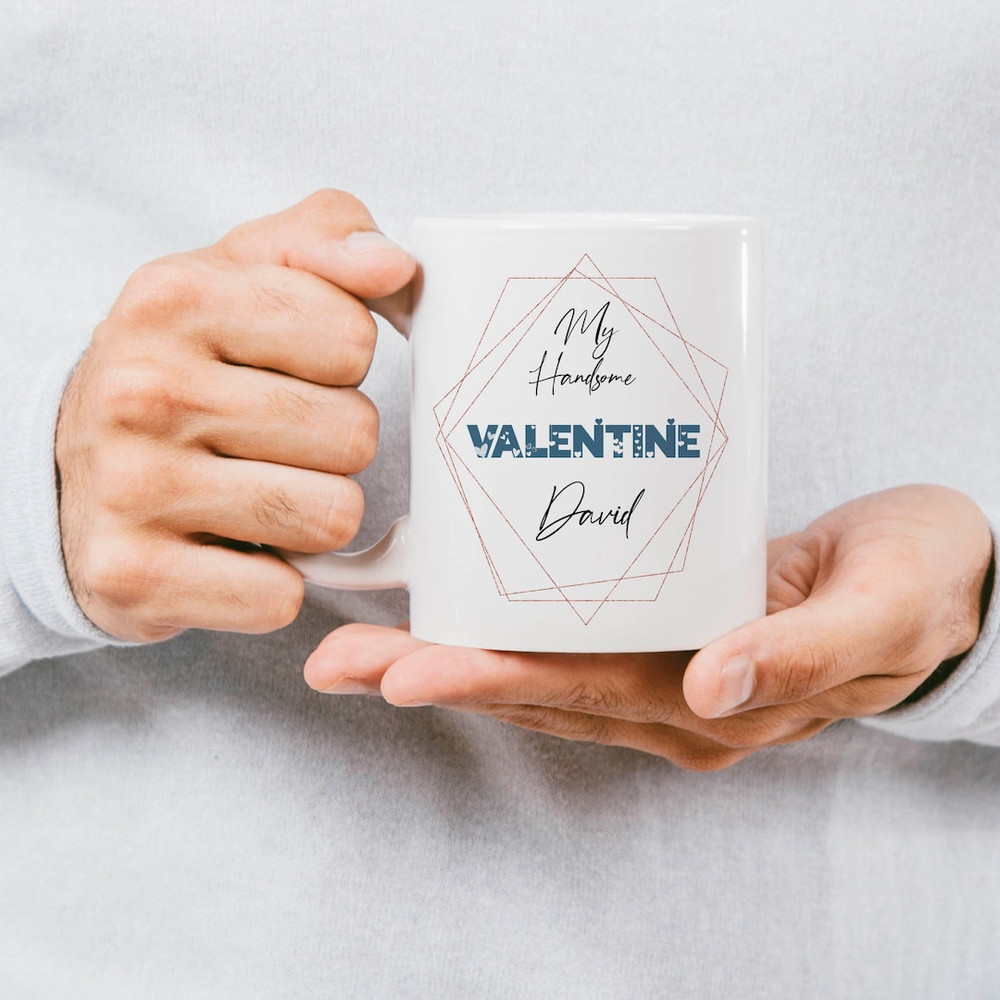 Personalized Valentine Mug For Him, Custom Valentines Day Mug, Custom Engagement Gift, Couple Gift - Bluefink.jpg