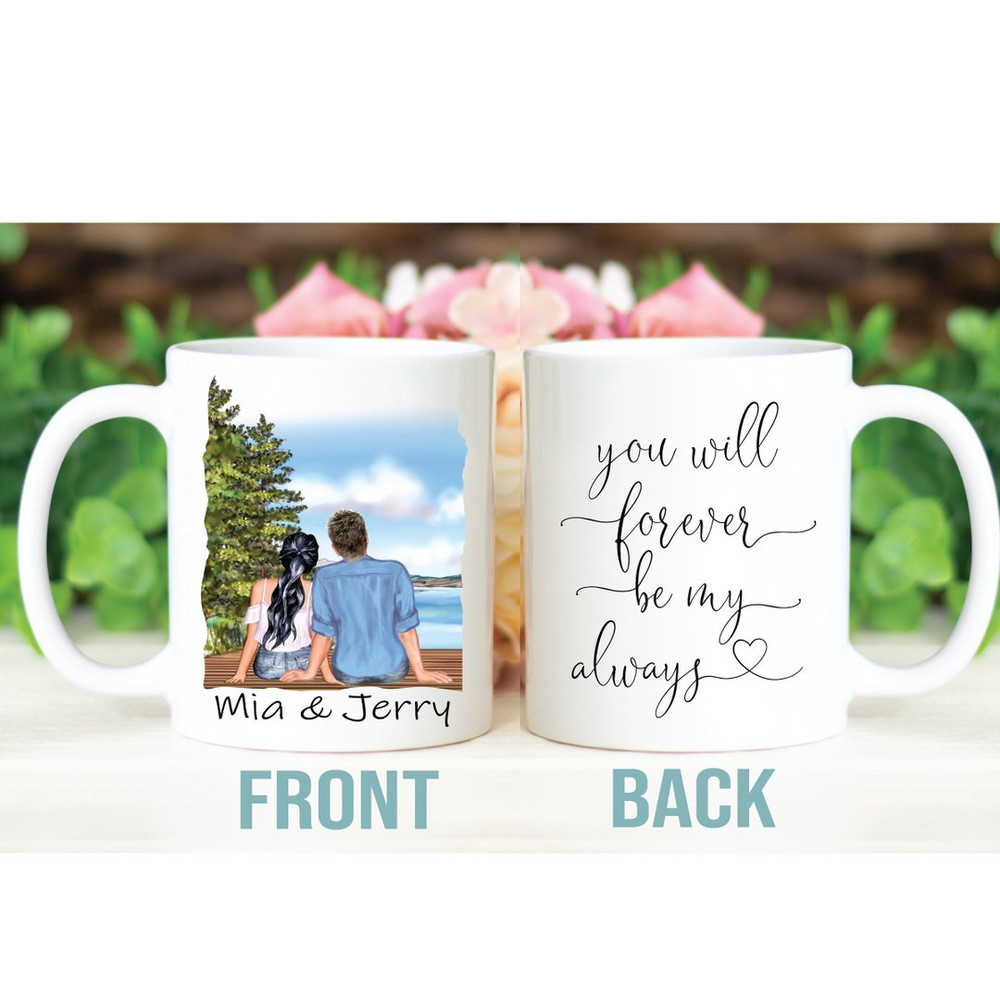 Personalized Valentines Day Gift For Husband, Custom Valentine's Day Mug For Him, You Will Always Be My Forever Cup - Bluefink.jpg
