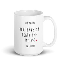 personalized you have my hearts and my as coffee mug for couple love husband wife boyfriend girlfriend couple mug valent