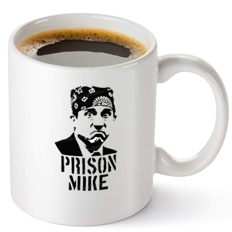 Prison Mike Coffee Mug - The Office Merchandise Funny Mug For Men And Women - Michael Scott Coffee Mug - Bluefink.jpg