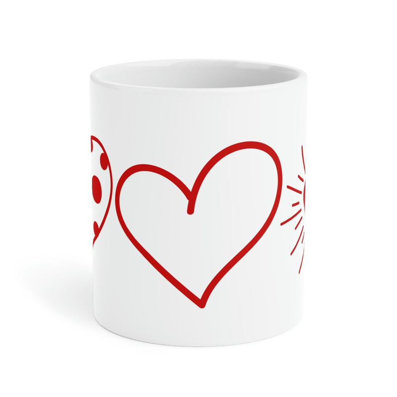 Red Hearts On A Ceramic Mug, Coffee Mug Valentine Gift, Gift For Her Or Him - Bluefink.jpg