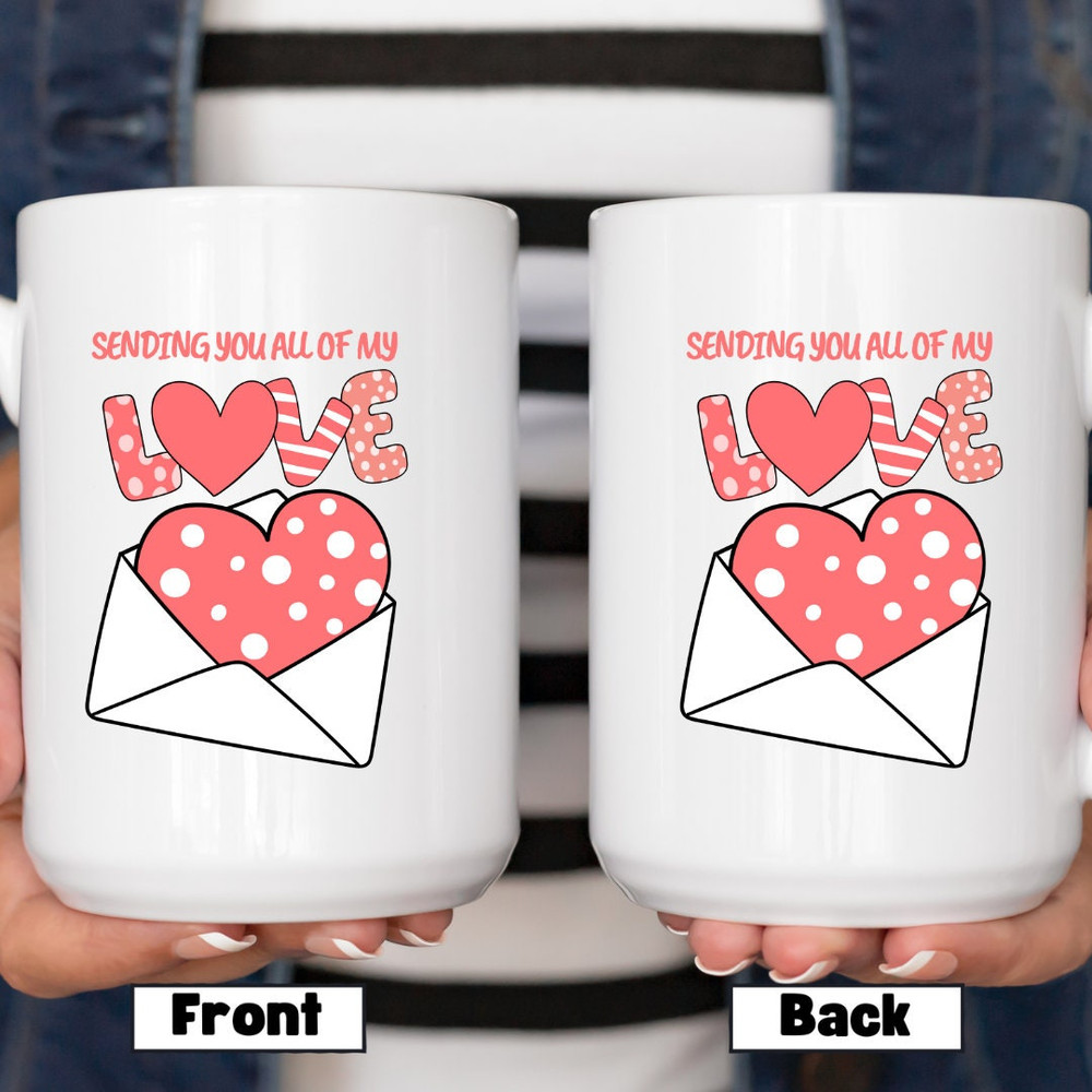 Sending You All My Love Mug, Valentines Day Gift, Couples Gift, Vuedelavie, Valentines Day Mug, Cupids Love - Bluefink.jpg