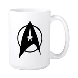 star trek starfleet comma ceramic coffee mug, tea cup