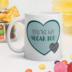 sugar boo couples mug, anniversary gift for wife, my sugar boo valentine mug, birthday mug
