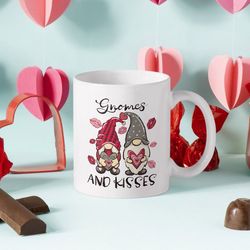 valentine gnome mug, valentines mug, valentines gift, gift for him, valentines day gift, anniversary gift