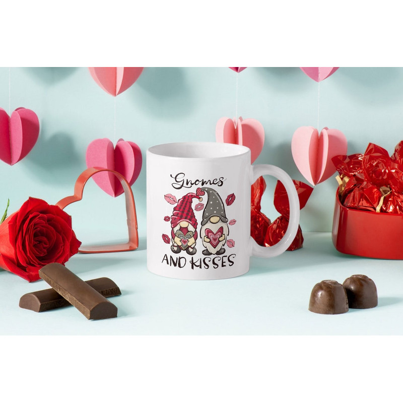 Valentine Gnome Mug, Valentines Mug, Valentines Gift, Gift For Him, Valentines Day Gift, Anniversary Gift - Bluefink.jpg