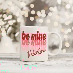 valentine s day gift mug ceramic boho be mine mug gift for her gift for him 80 s retro love mug