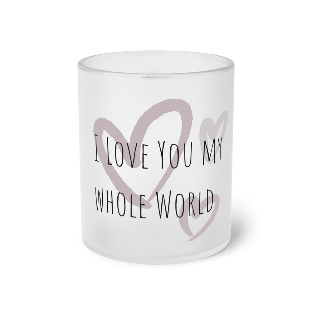 Valentine's Mug, I Love You Frosted Glass Mug - Bluefink.jpg