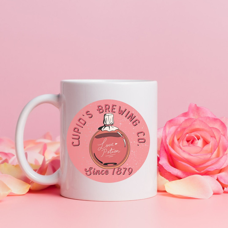 Valentines Day Mug Gift For Her Old Grunge Style Cupids Love Potion - Bluefink.jpg