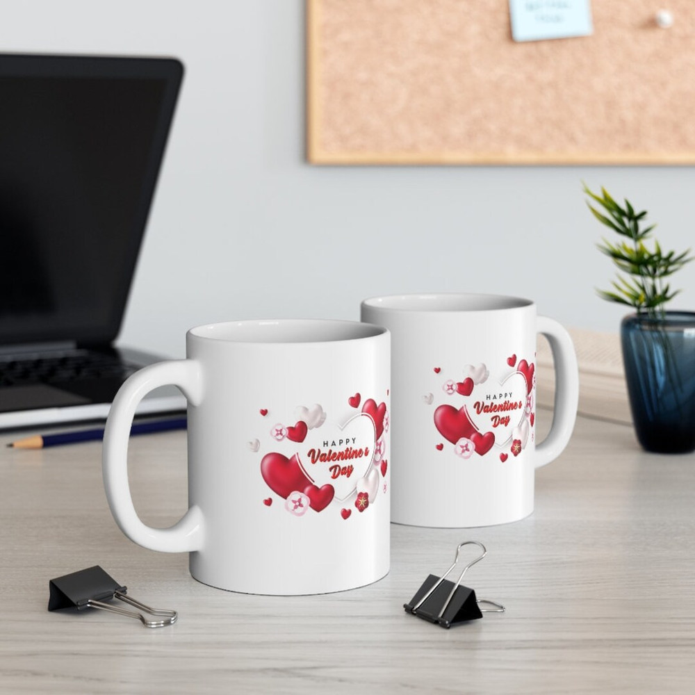 Valentines Day White Mug, Valentines Day Coffee Mugs, Valentines Day Gifts For Him and Her, Funny Design Mug, Love Mug - Bluefink.jpg