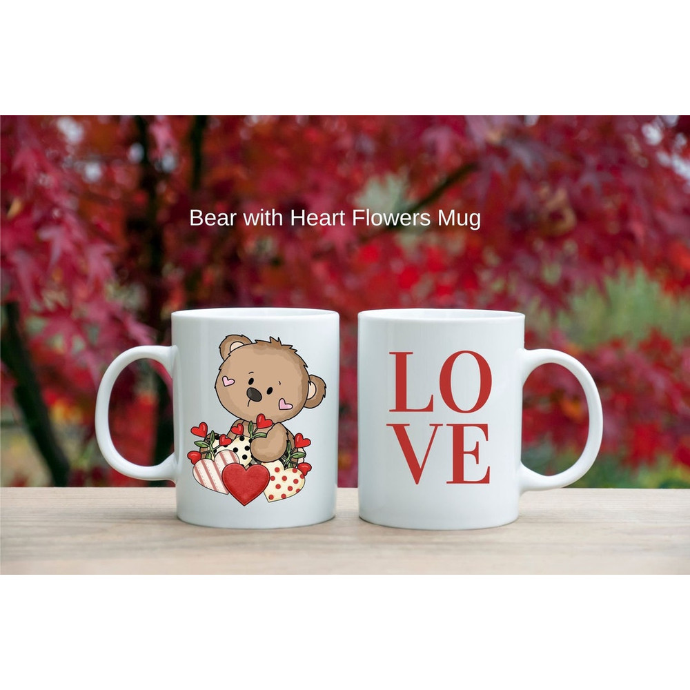 Cute Bear Mug, Valentines Day Mug, Valentines Gift For Her or Him - Bluefink.jpg
