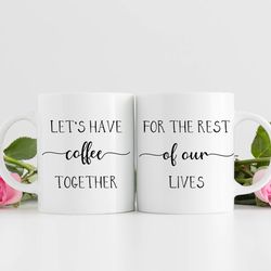 valentines mugs, cute couples mugs, anniversary gift, wedding mugs, bridal shower gift, husband wife mugs