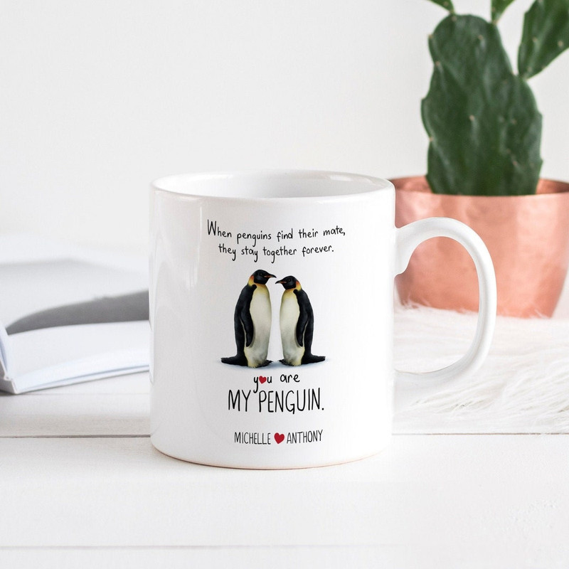 When Penguins Find Their Mate They Stay Together Forever Mug, Christmas Gift For Her Him Valentine's Day - Bluefink.jpg