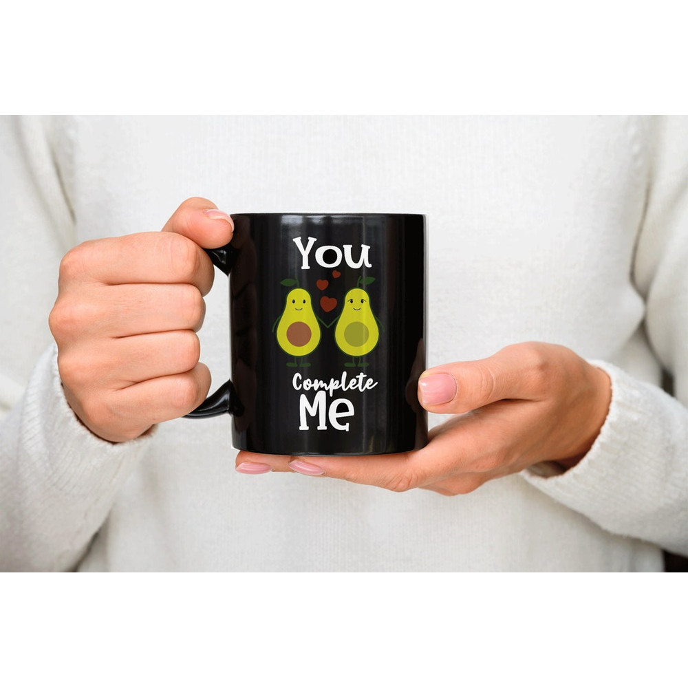 You Complete Me, Avocado Mug, Valentine's Mug, Personalized Mug, Valentine's Gift, Couples Mug, Custom Mug - Bluefink.jpg