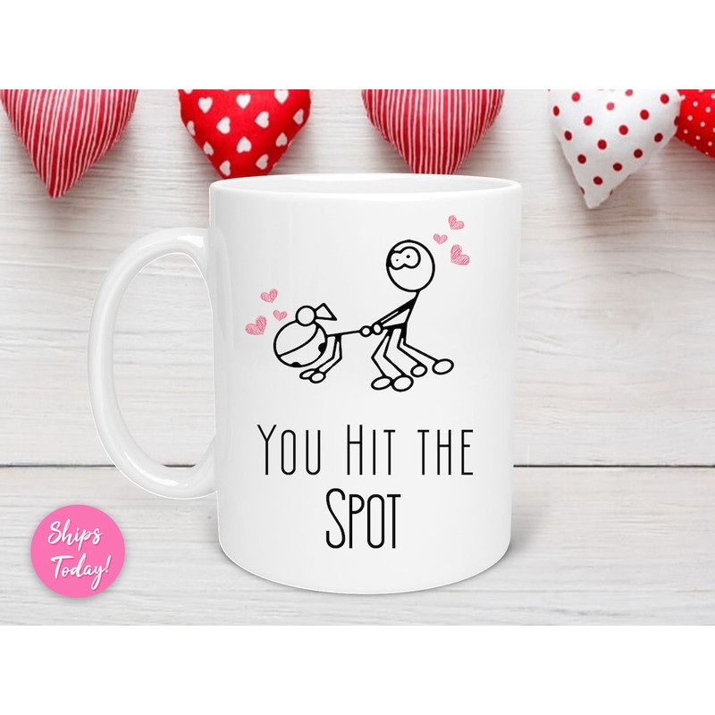 You Hit the Spot Mug, Thanks for the Orgasms, Valentines Mug, Naughty Valentines Mug, Valentines for Him, Valentines for Her - Bluefink.jpg