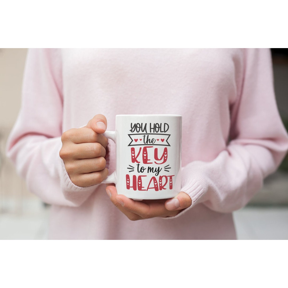 You Hold The Key To My Heart Valentine's Mug, Valentine's Saying Mug, Valentine For Him, Valentine For Her - Bluefink.jpg
