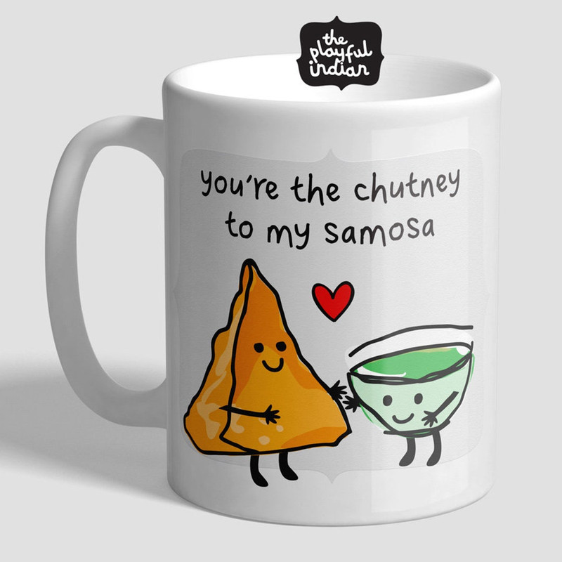 You're The Chutney To My Samosa Funny Indian Food Mug, Birthday, Anniversary, Valentines Gift - Bluefink.jpg