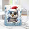 3D Baby Owl Christmas Mug Wrap, 3D Cracked Hole Owl Mug Wrap Sublimation Design PNG, 3D Floral 11oz and 15oz Owl Mug Wrap.jpg