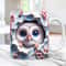 3D Baby Owl Mug Wrap 3D Cracked Hole Owl Mug Wrap Sublimation Design PNG, 3D Floral 11oz and 15oz Owl Mug Wrap.jpg