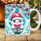 3D Cat Christmas Mug Wrap, Kitten Mug Wrap Sublimation Design PNG, 11oz and 15oz Coffee Cup Template, 3D Cute Inflated Cat Mug Press Design.jpg