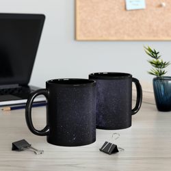 black galaxy mug  outer space mug  universe coffee mug  celestial coffee mug  black sky mug  cloud mug  starry sky coffe