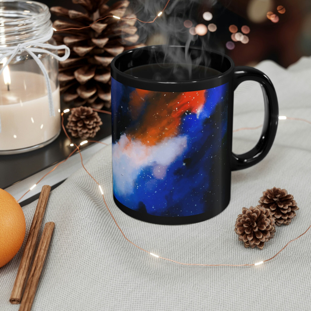 Black Galaxy Mug Outer Space Mug Universe Coffee Mug Celestial Coffee Mug Orange Sky Mug Cloud Mug Starry Sky Coffee Mug.jpg