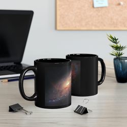 black galaxy mug outer space mug universe coffee mug celestial coffee mug white sky mug cloud mug starry sky coffe