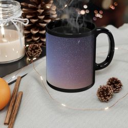 Black Galaxy Mug  Outer Space Mug  Universe Coffee Mug  Celestial Coffee Mug  Yellow Sky Mug  Cloud Mug  Starry Sky Coff