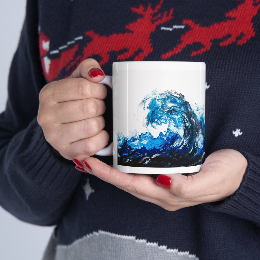 Coastal Ocean Wave Ceramic Coffee Mug Tropical Escape Coffee Cup Nautical Mug Hot Tea Cups Beachy Stemless Glass Cup Beach Gift 4.jpg