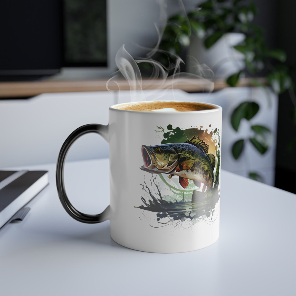 Color Changing Bass Mug Color Changing Fish Mug Bass Fish Mug Fisherman Mug Gift for Fisherman Fishing Mug Bass Fishing Gift 1.jpg