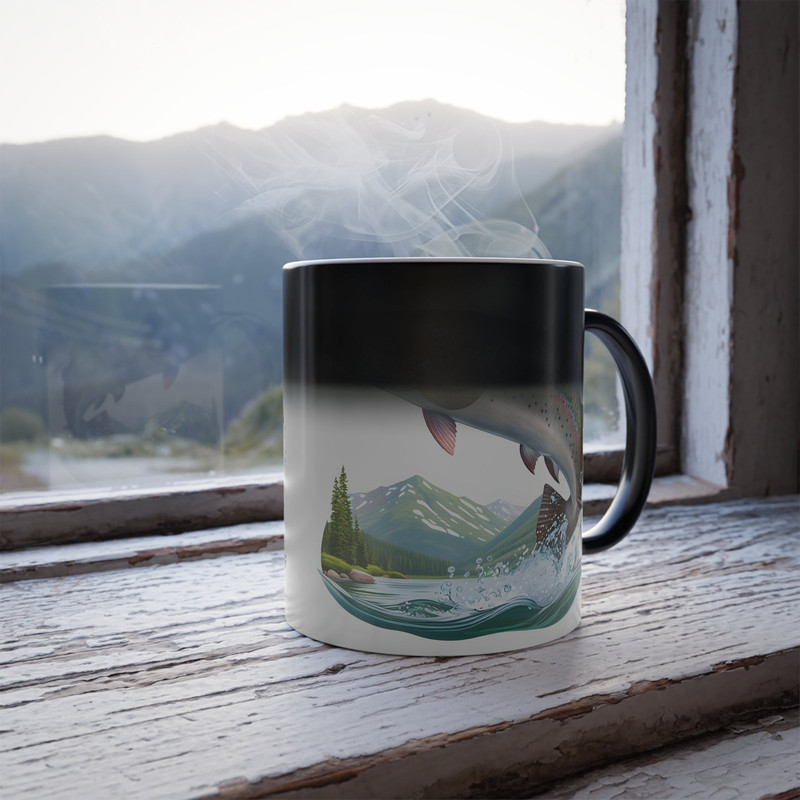 Color Changing Trout Mug Color Changing Fish Mug Bass Fish Mug Fisherman Mug Gift for Fisherman Fishing Mug Trout Fishing Gift.jpg