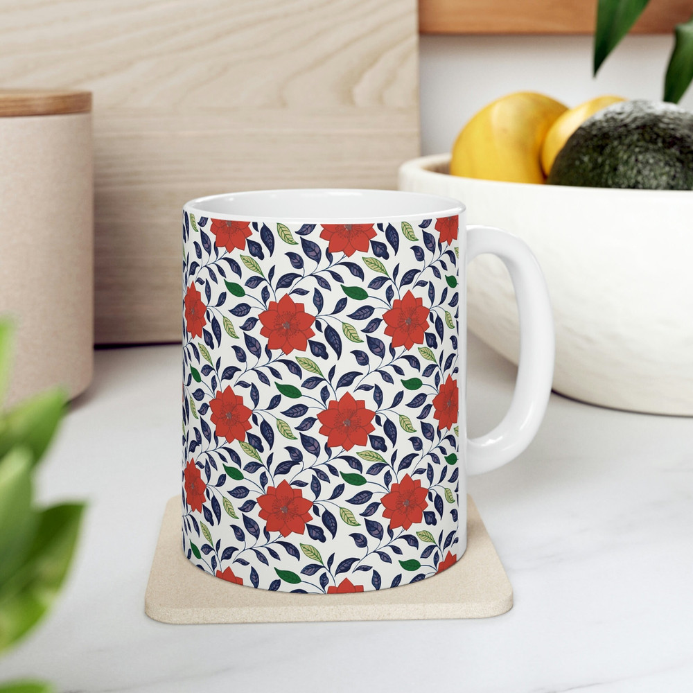 Floral Coffee Mug Flower Patterned Mug Floral Mug Garden Mug Dainty Flower Mug Wildflower Coffee Mug Feminine Coffee Mug 14.jpg