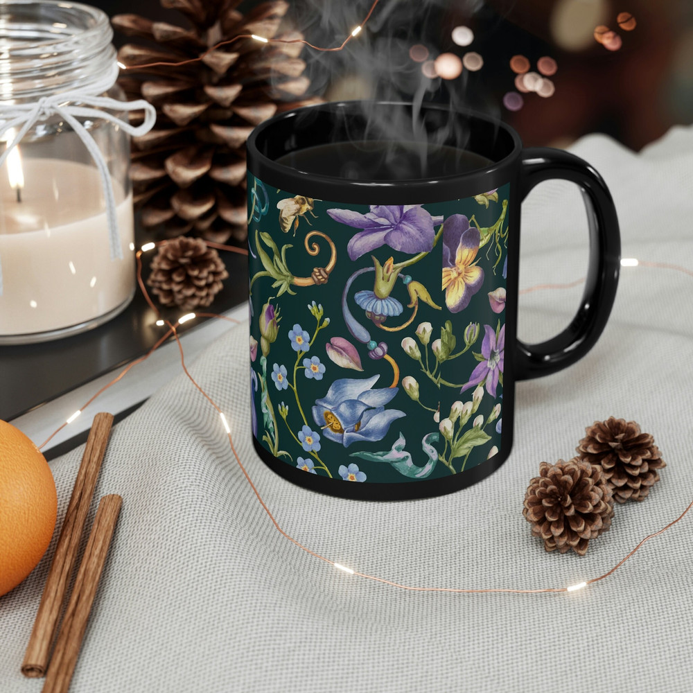 Floral Coffee Mug Flower Patterned Mug Floral Mug Garden Mug Dainty Flower Mug Wildflower Coffee Mug Feminine Coffee Mug 27.jpg