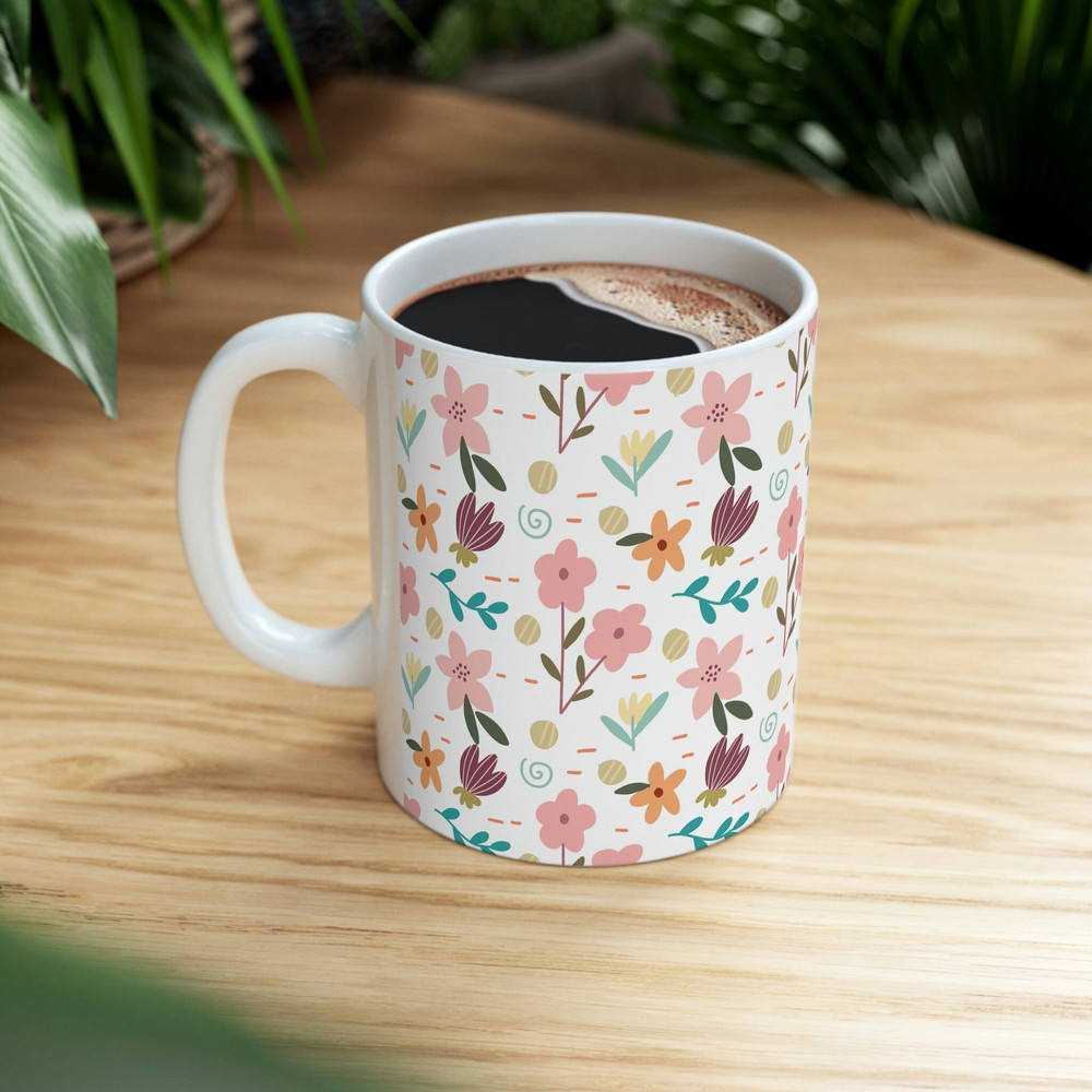 Floral Coffee Mug Flower Patterned Mug Floral Mug Garden Mug Dainty Flower Mug Wildflower Coffee Mug Feminine Coffee Mug 35.jpg